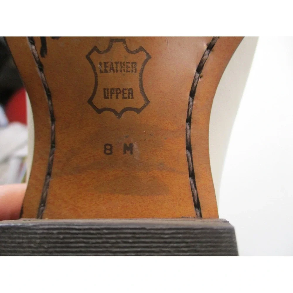 Nine west evie Cowboy Boots Women's Western Stitched Leather Cowgirl Boots Sz 8M - Picture 9 of 10